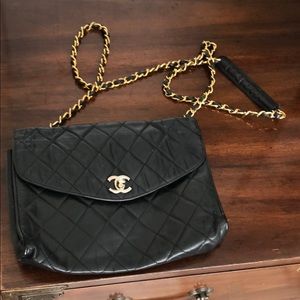 Chanel black chain shoulder/cross body  bag